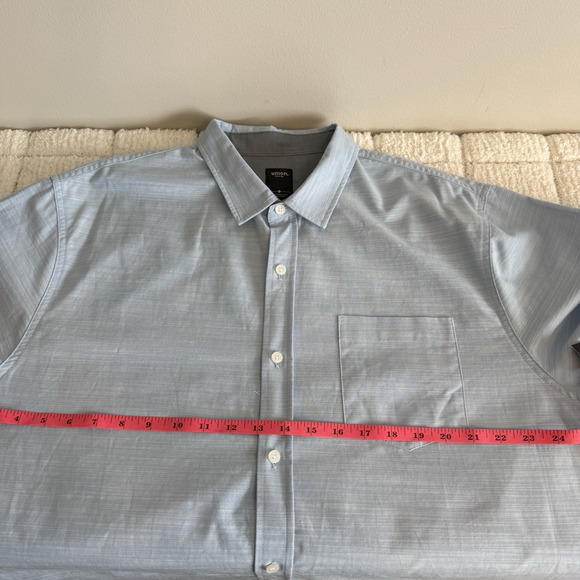NWT Union Mens Blue XXL Short Sleeve Button Down Shirt Leisure Casual Office - Picture 6 of 14